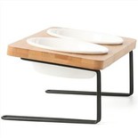 Tigelas de cerâmica de gato elevado